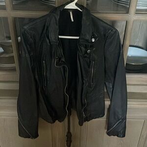 Free people leather jacket